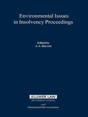 cover image of Environmental Issues in Insolvency Proceedings
